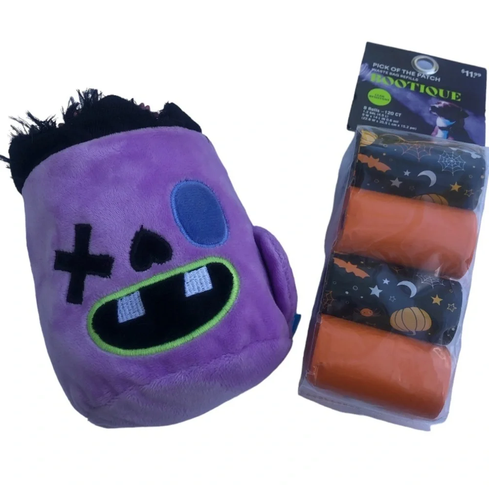 Halloween dog set Bark Frankenstein Poop bag